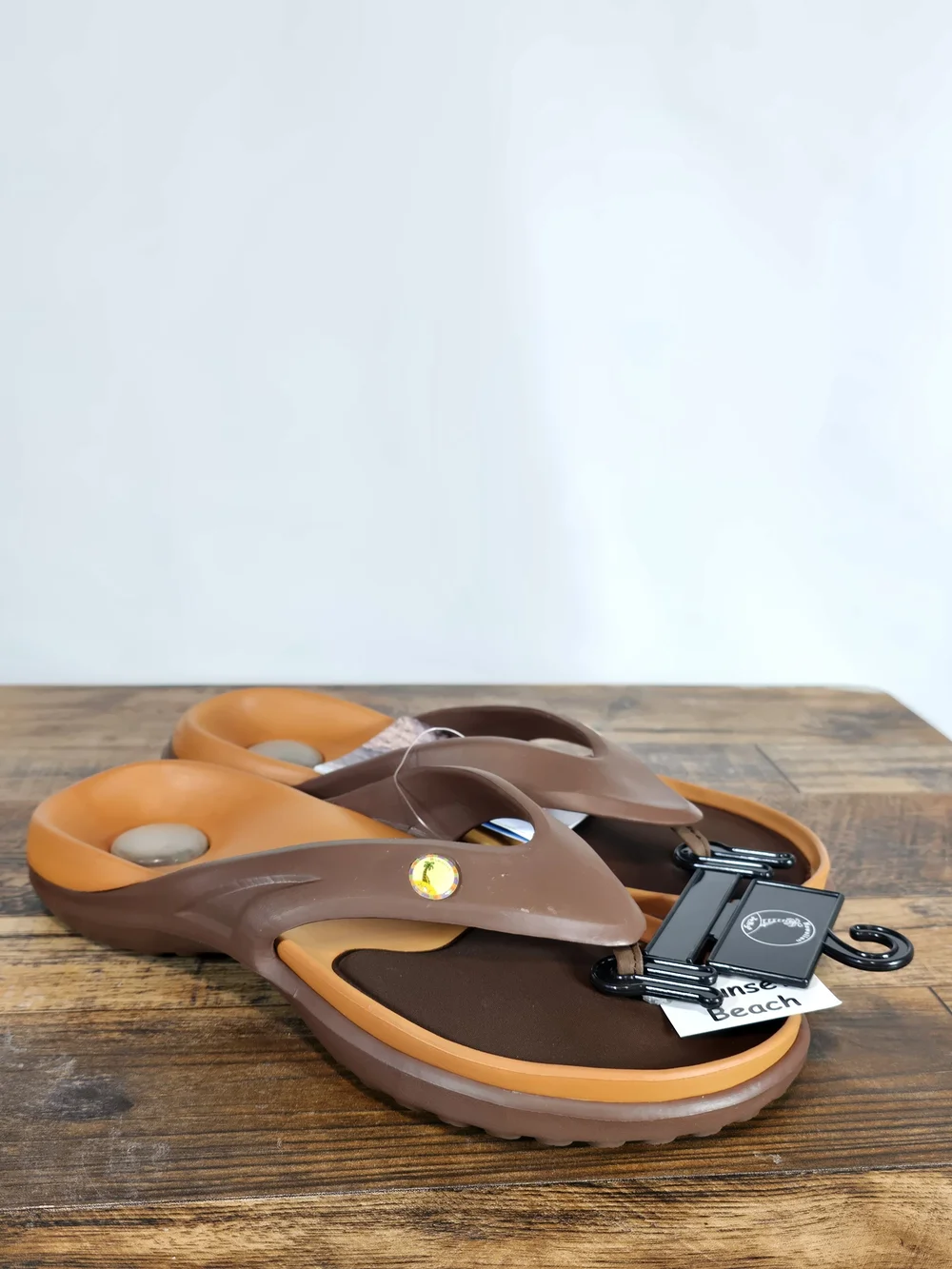 Men's Brown Slip On Men’s Flip Flop Sandals Size 8